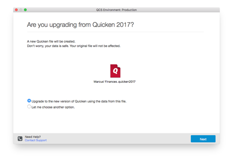 location of quicken data file for mac